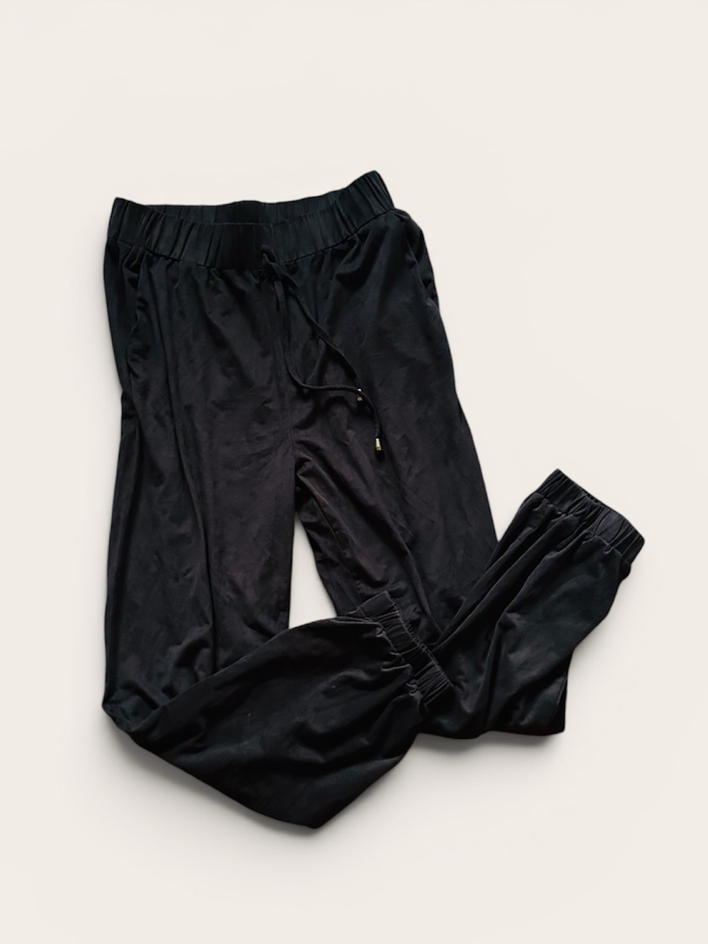 Miss Avenue Black Elastic Waist Jogger Pants